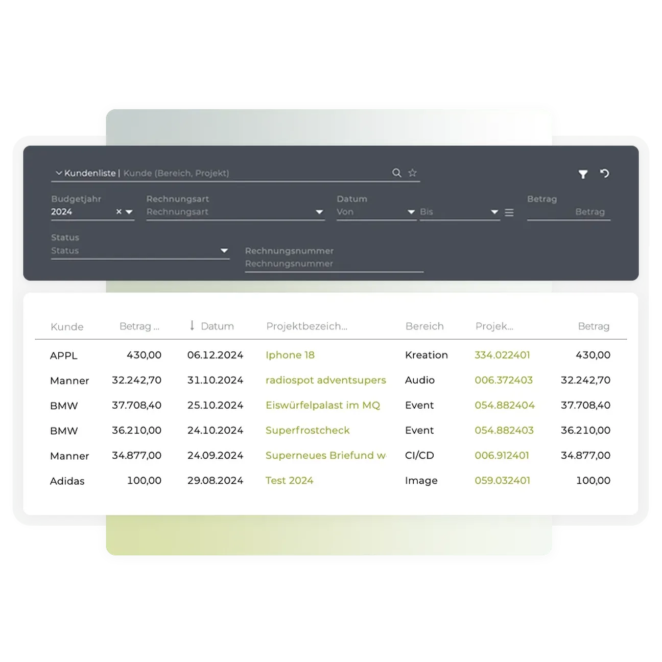 Teambox | Modul in der Agentursoftware TEAMBOX zur Erstellung von Rechnungen.